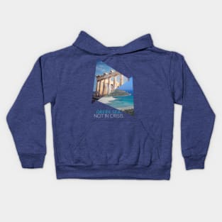 Greek Sea. Not in Crisis Kids Hoodie